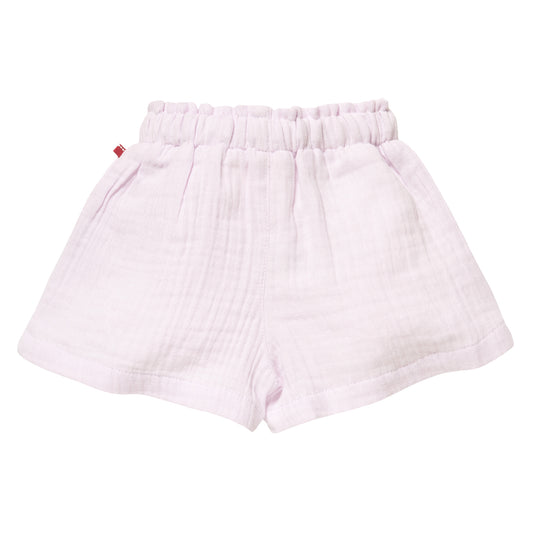 Shorts in mussola di cotone biologico - Lilla