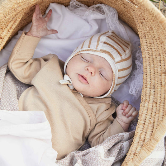 Cuffietta neonato in Seta e Cotone - Colori Vari