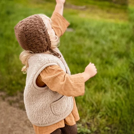 Gilet in Lana Merino Junior/Adulto - Alpen Beige