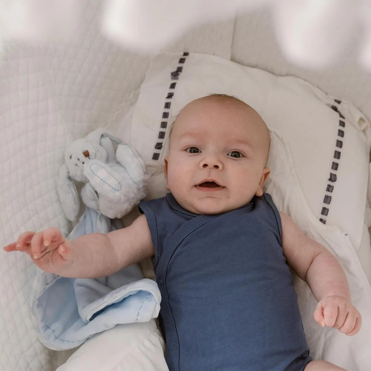 Box 3 pz - Body smanicato in Bamboo e Cotone Bianco/Verde/Blu