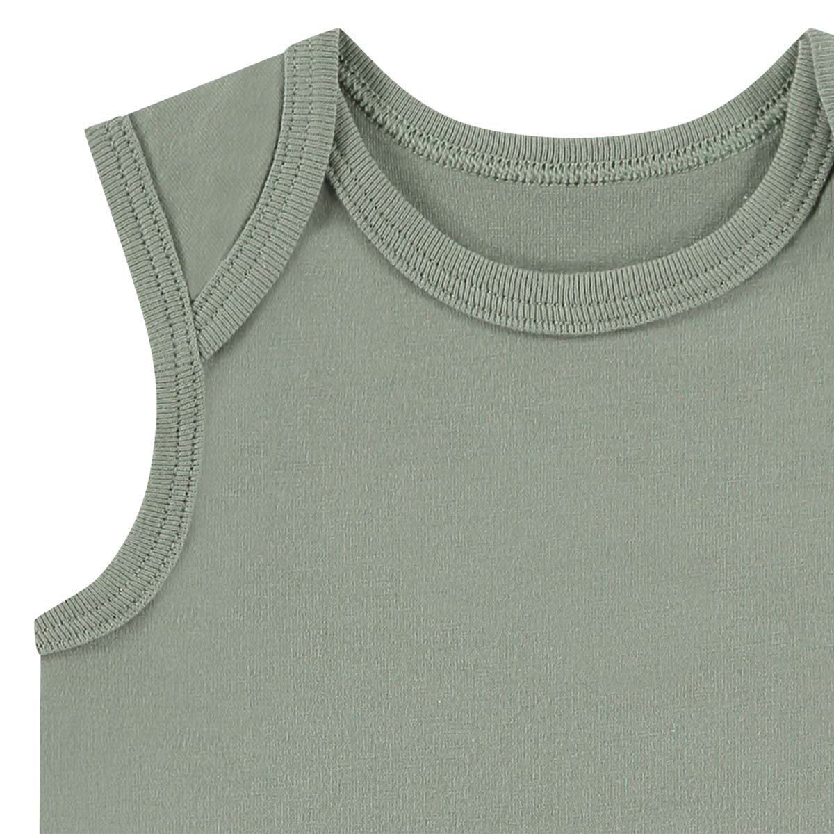 Box 3 pz - Body smanicato in Bamboo e Cotone Bianco/Verde/Blu