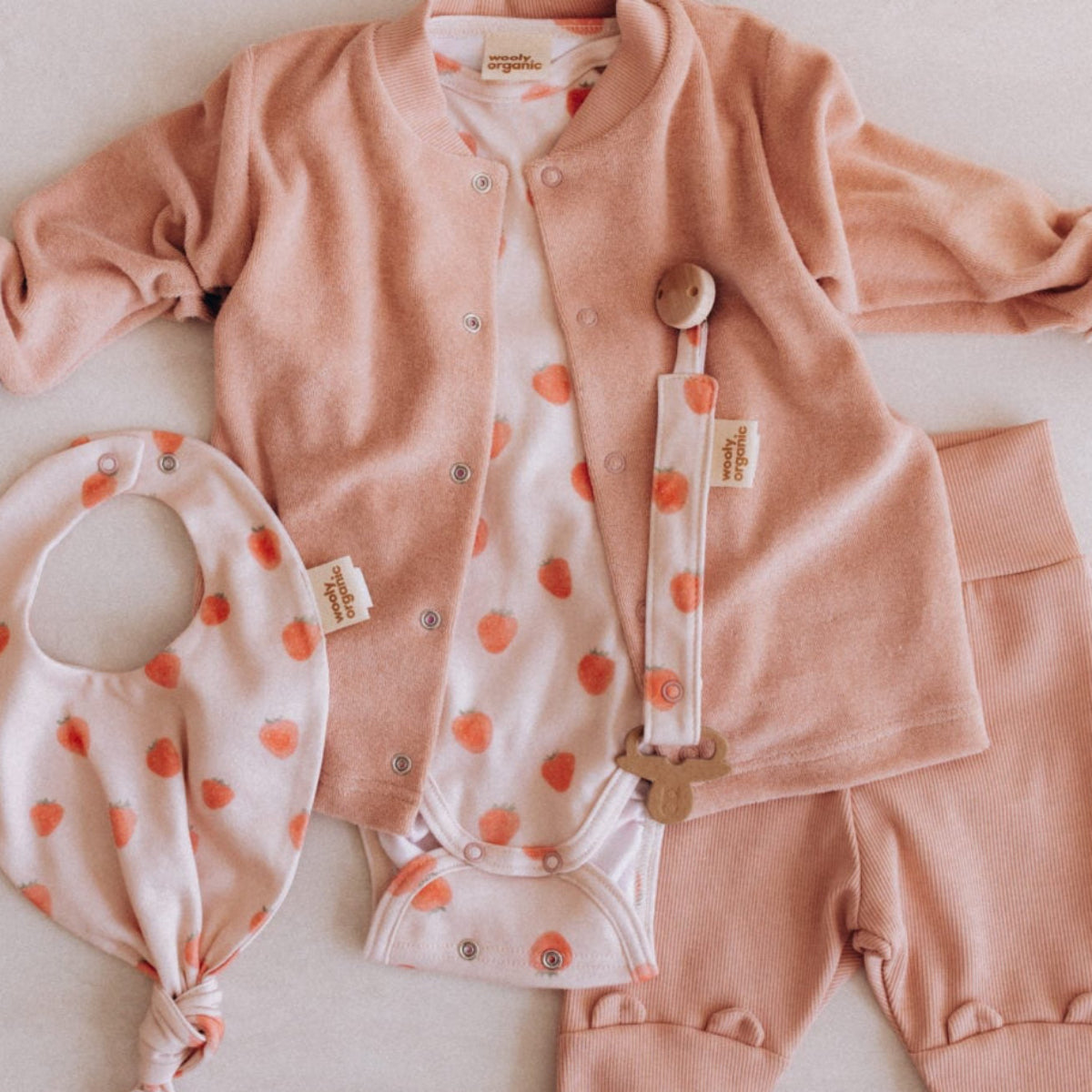 Body manica corta in Cotone Biologico - Fragole