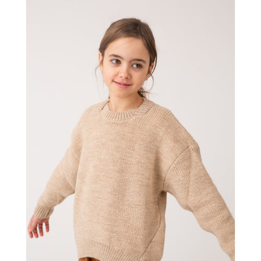 Maglioncino in lana Merino/Alpaca colore Cammello