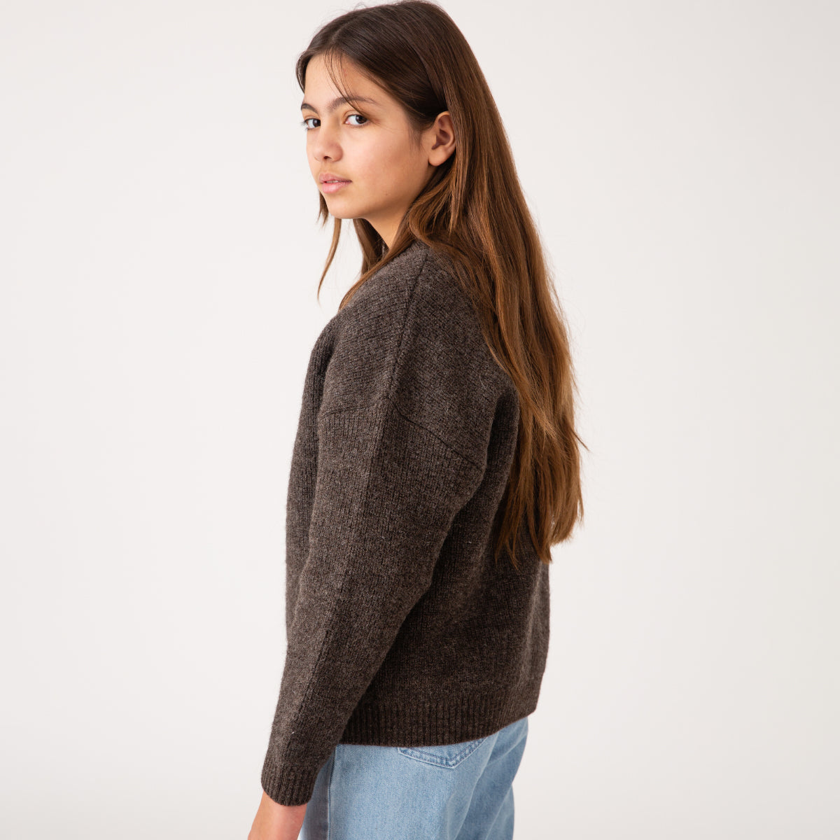 Maglioncino in lana Merino/Alpaca colore Vulcano