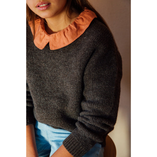 Maglioncino in lana Merino/Alpaca colore Vulcano