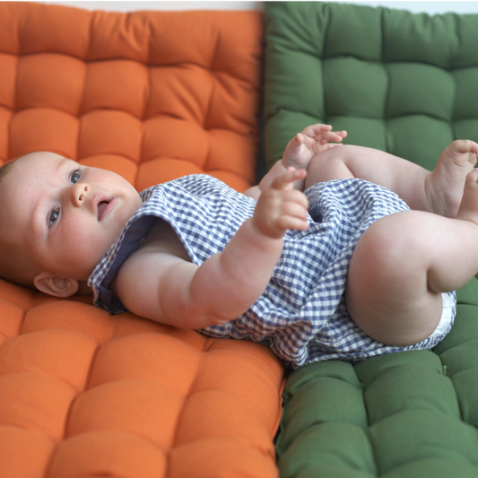 Pagliaccetto in Cotone Biologico - Quadri Blu