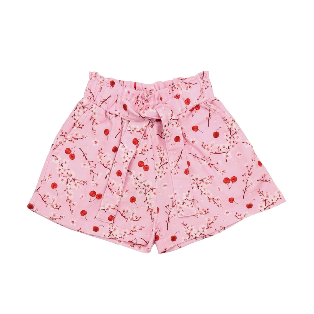 Shorts in Mussola di Cotone Biologico - Ciliegie