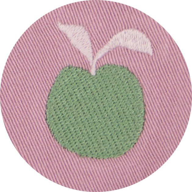 Pantaloncini in Cotone Biologico con ricamo - Mela