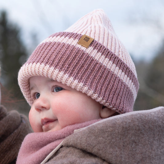 Berretto in Lana Cotone e Seta - Rosa