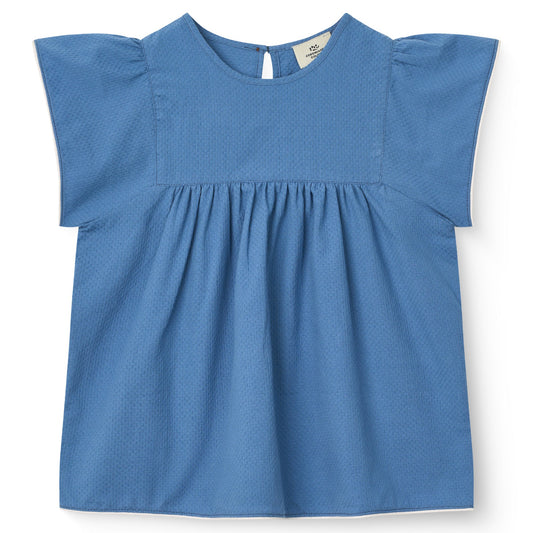 Blusa in Cotone Biologico - Cobalto