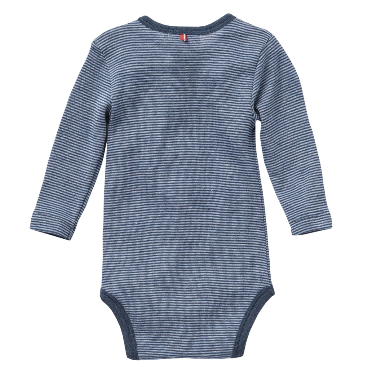 Body manica lunga in Lana e Seta - Righe Blu
