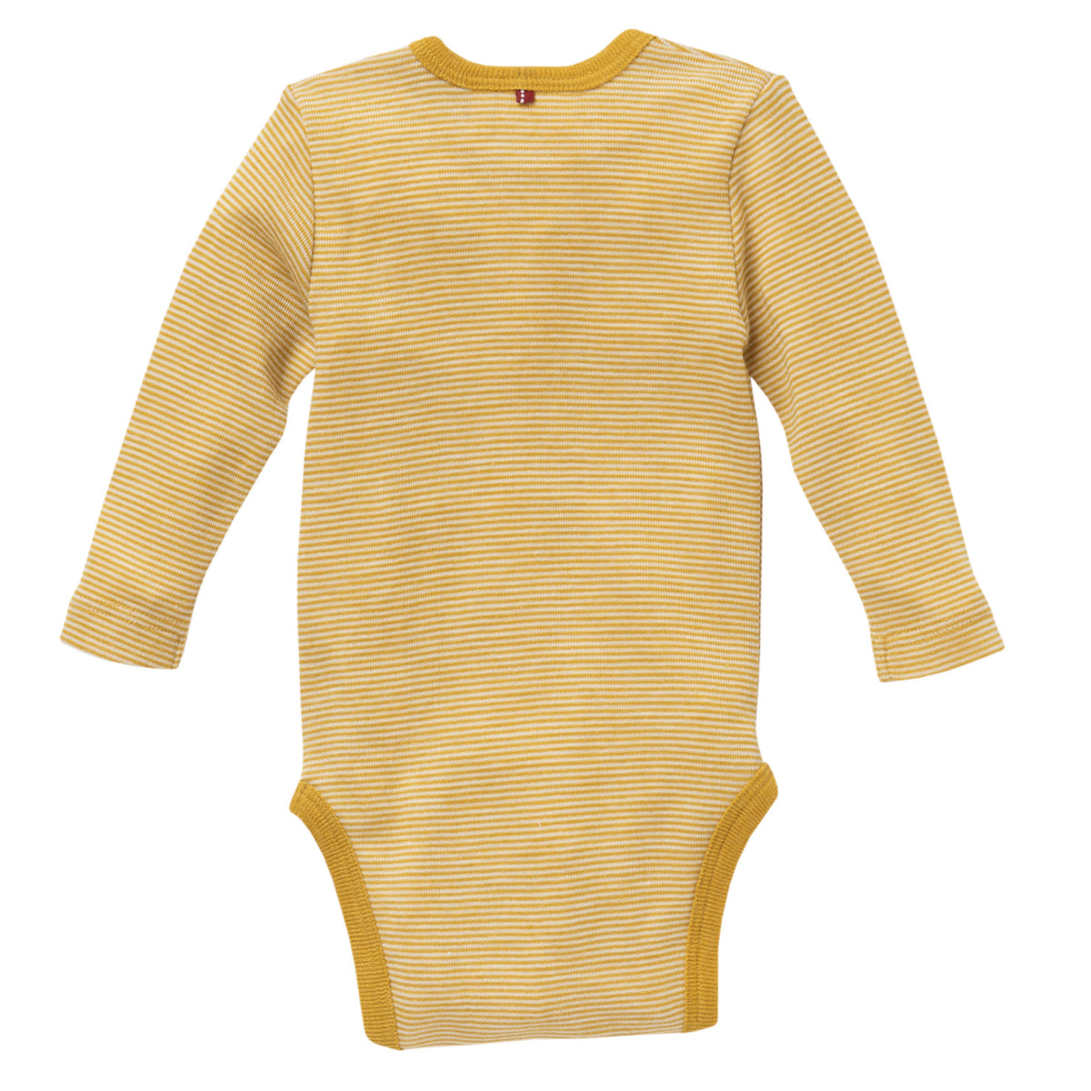 Body manica lunga in Lana e Seta - Righe Giallo