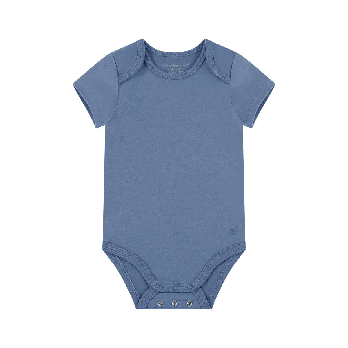 Box 3 pz - Body manica corta in Bamboo e Cotone Bianco/Verde/Blu