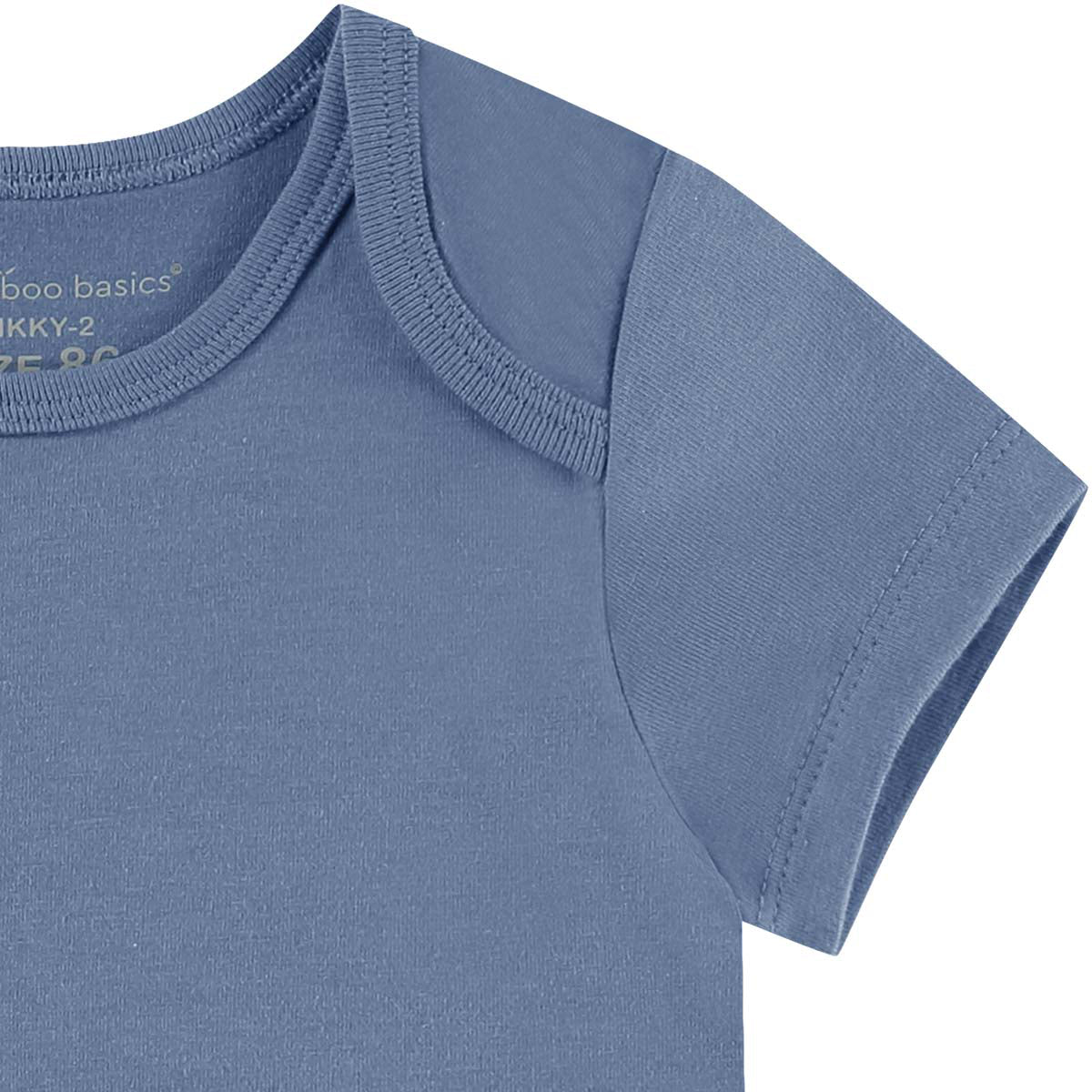 Box 3 pz - Body manica corta in Bamboo e Cotone Bianco/Verde/Blu