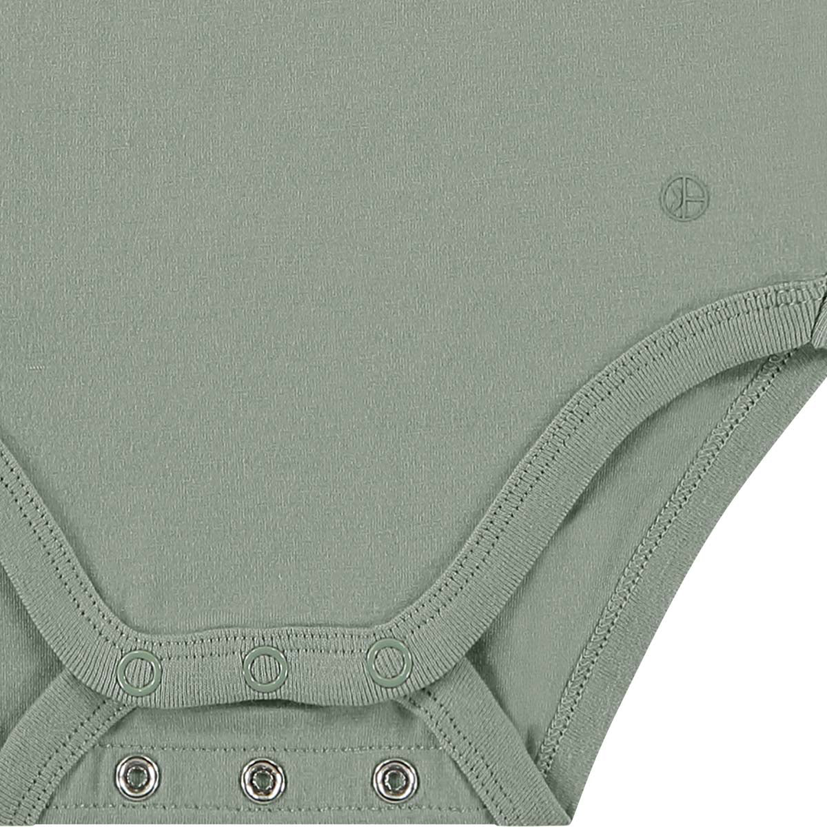 Box 3 pz - Body manica corta in Bamboo e Cotone Bianco/Verde/Blu