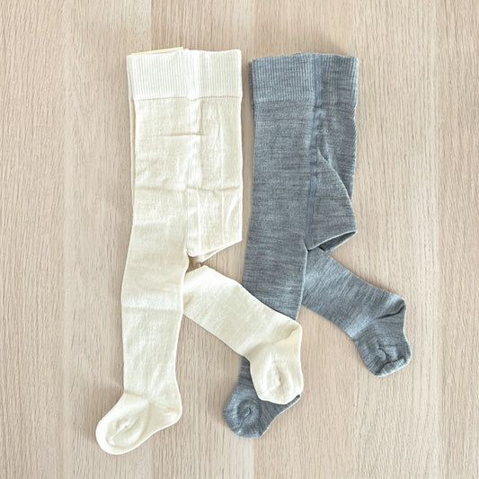 Calze baby in Lana e Cotone - Grigio