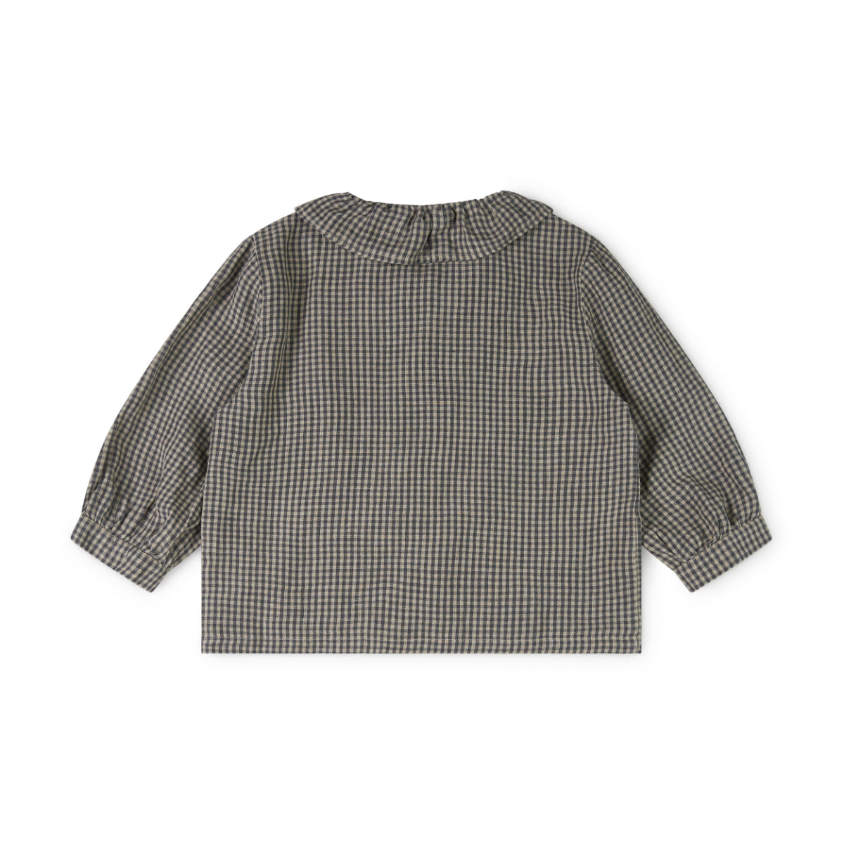 Camicia 100% lino con colletto Vichy