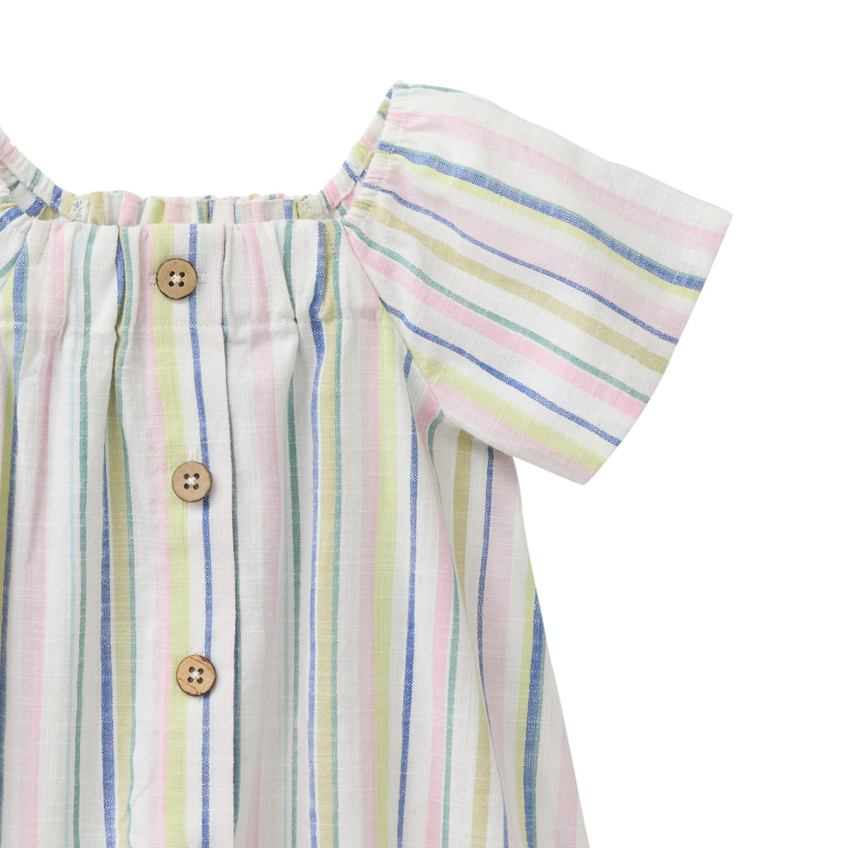 Camicia in cotone biologico - Righe Blu/Malva