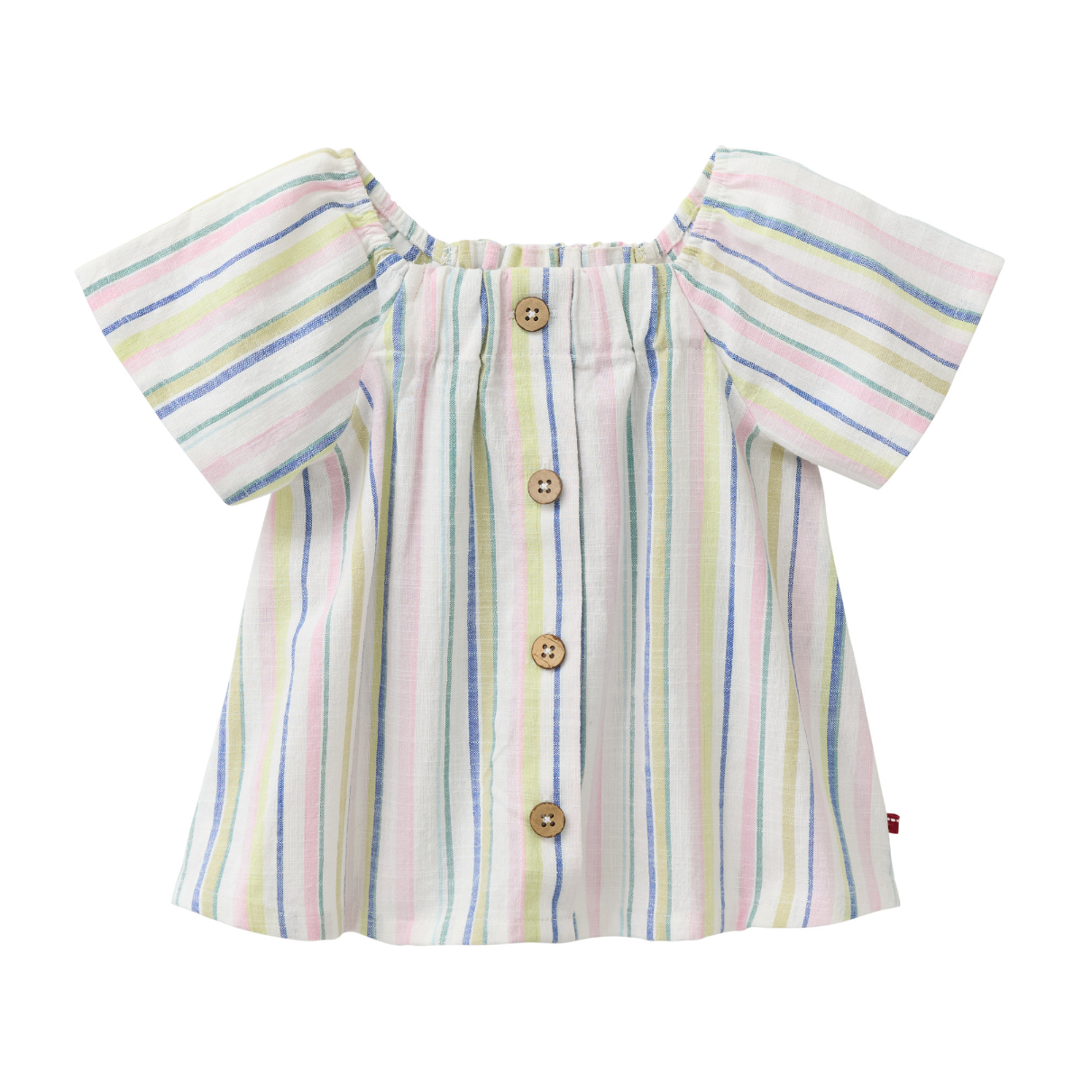 Camicia in cotone biologico - Righe Blu/Malva
