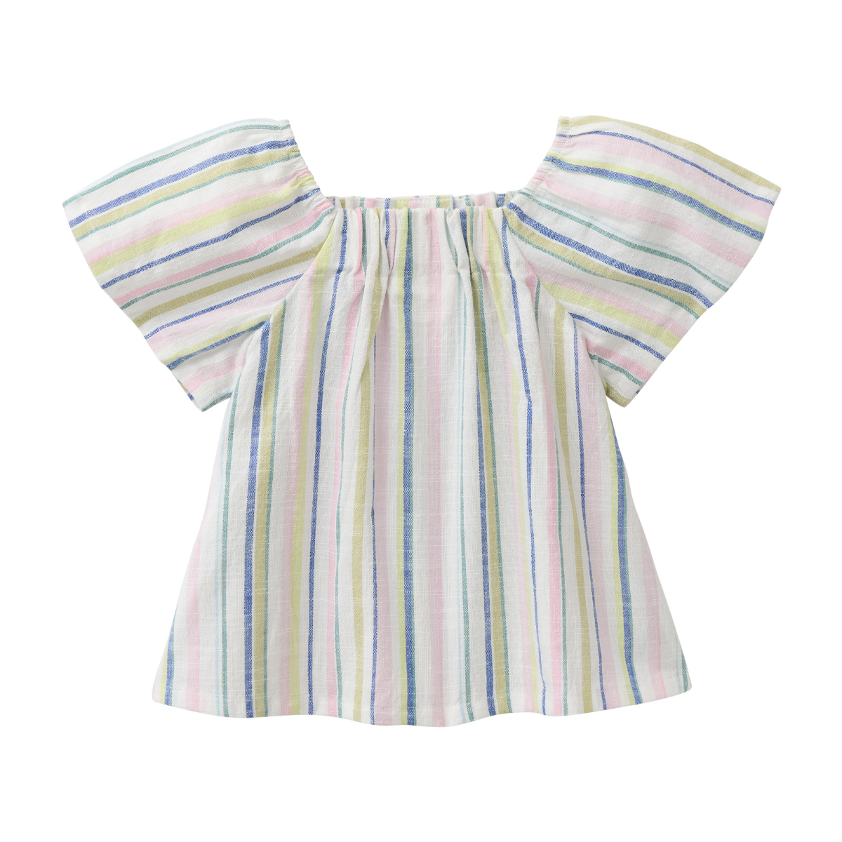 Camicia in cotone biologico - Righe Blu/Malva