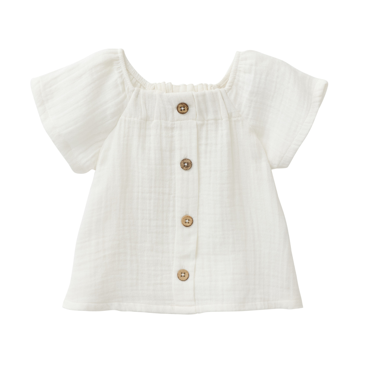 Camicia in mussola di cotone biologico - Bianco