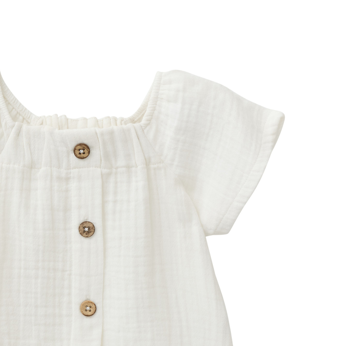 Camicia in mussola di cotone biologico - Bianco