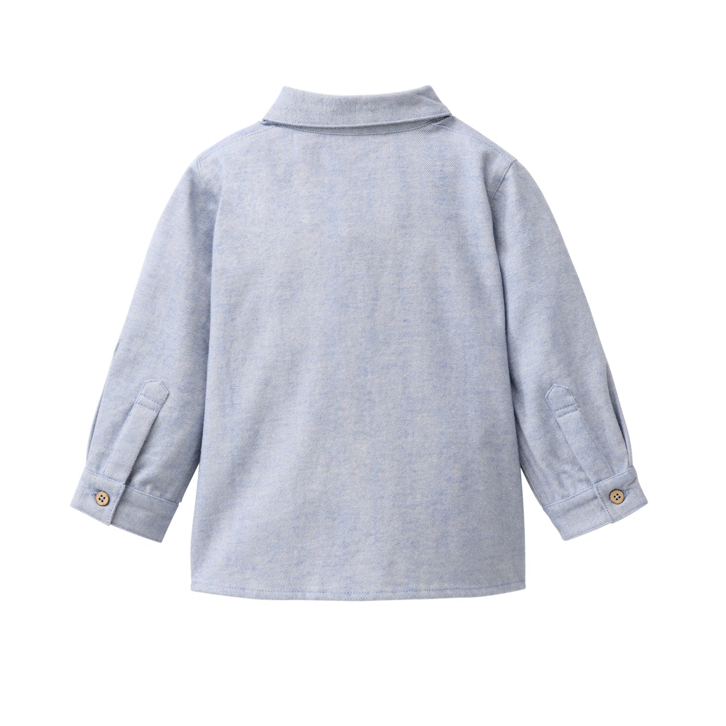 Camicia in flanella di Cotone Biologico - Azzurro