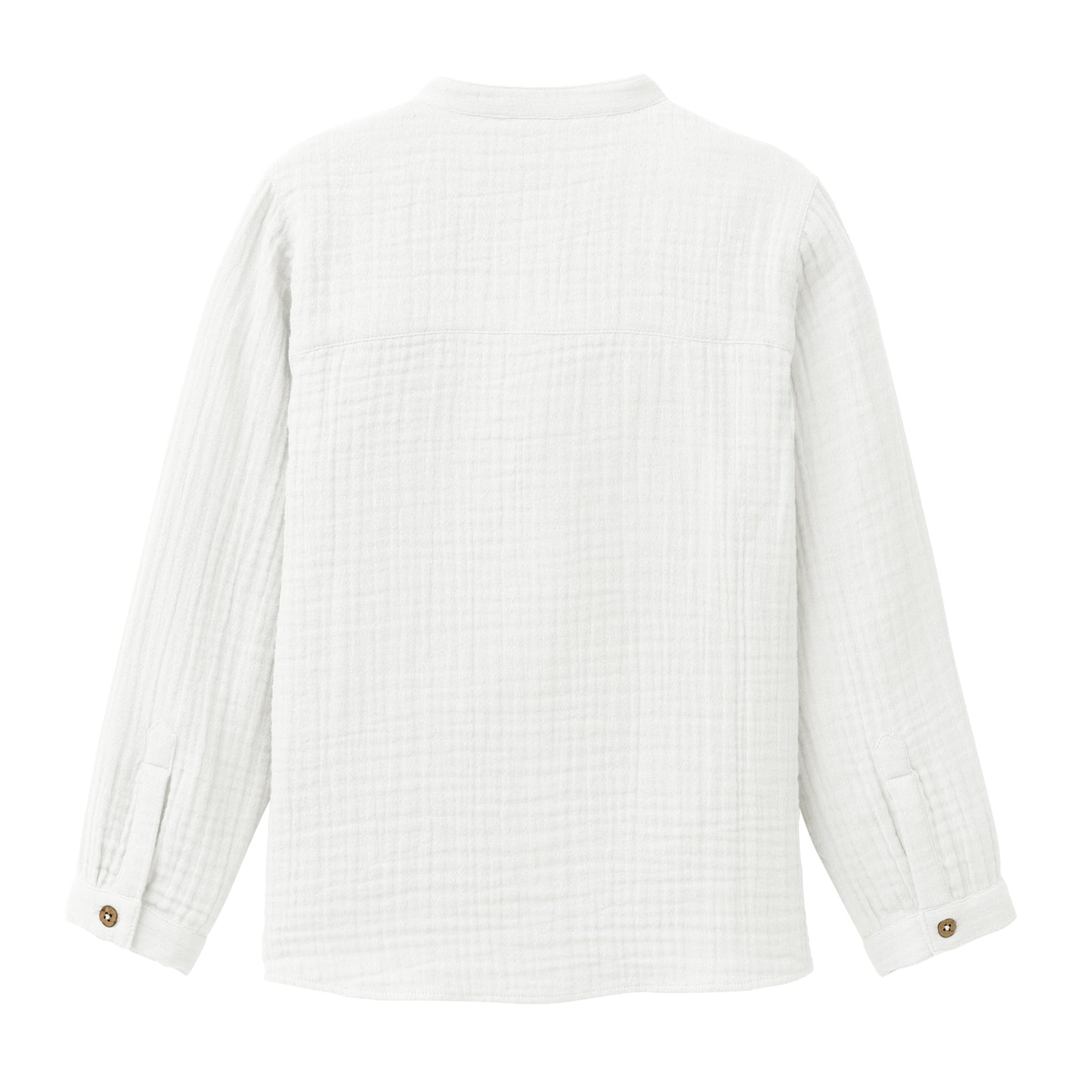 Camicia in mussola di cotone biologico - Bianco