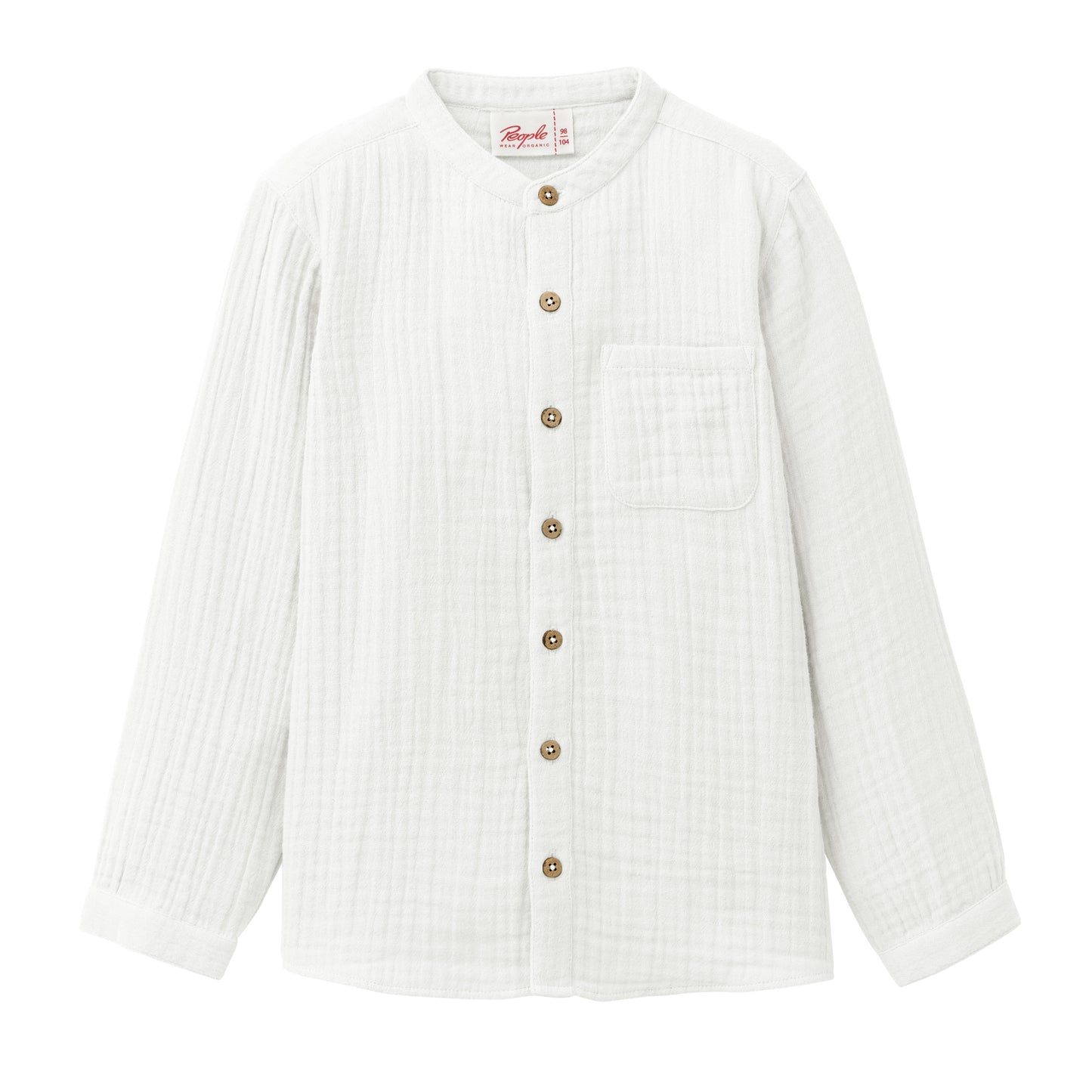 Camicia in mussola di cotone biologico - Bianco