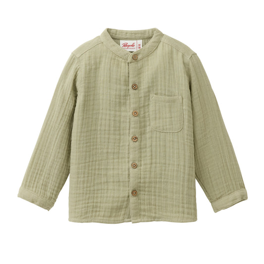 Camicia in mussola di cotone biologico - Salvia