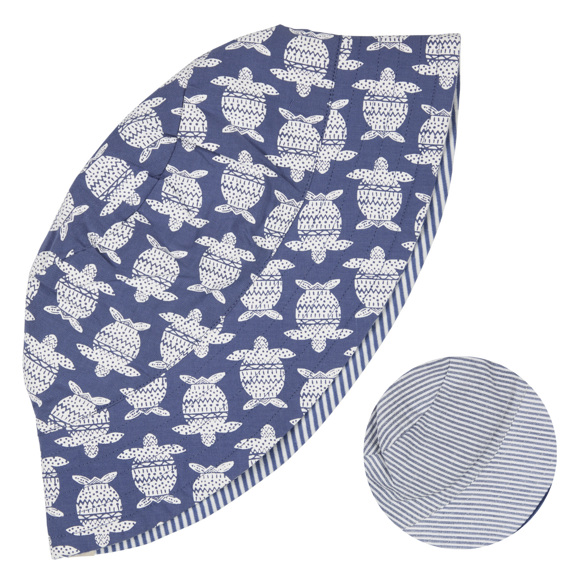 Cappello in Cotone Biologico reversibile - Tartarughe