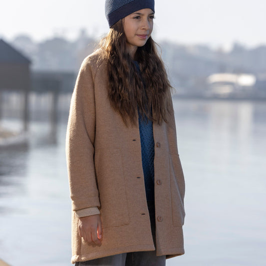 Cappottino in lana cotta biologica - Caramello