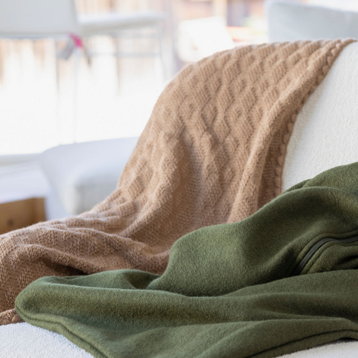 Coperta in Lana Merino biologica - Colori Vari