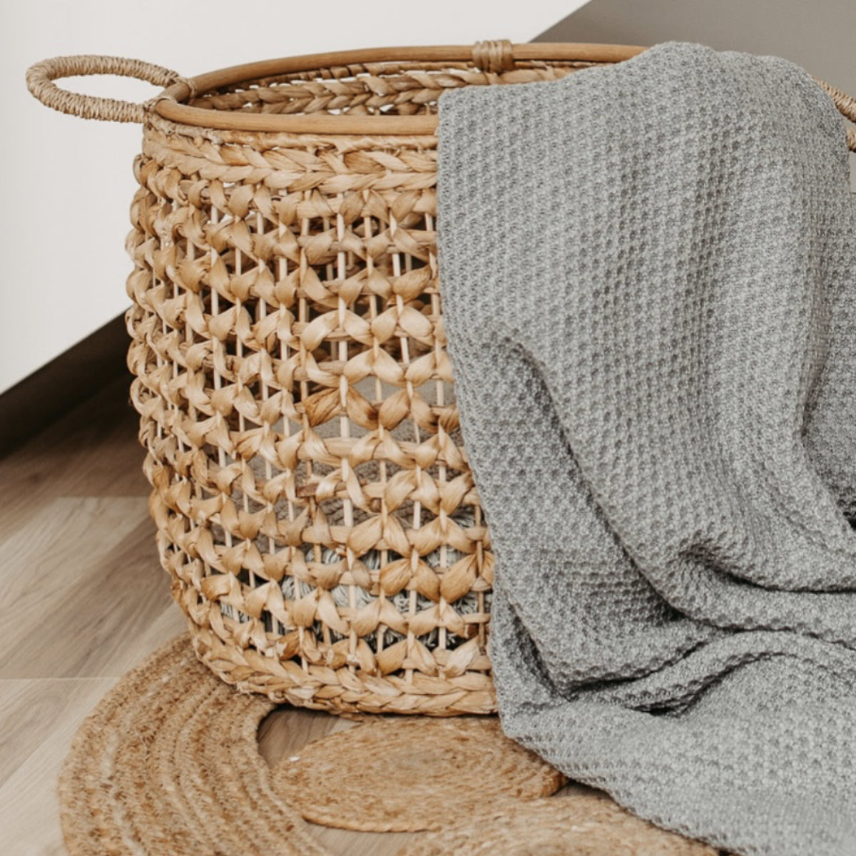 Coperta in lana merino biologica Nido d'ape - Colori vari