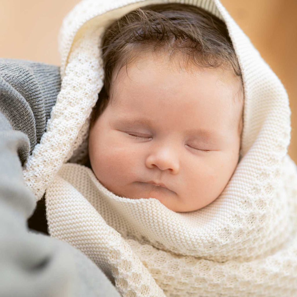 Coperta in lana merino biologica Nido d'ape - Colori vari
