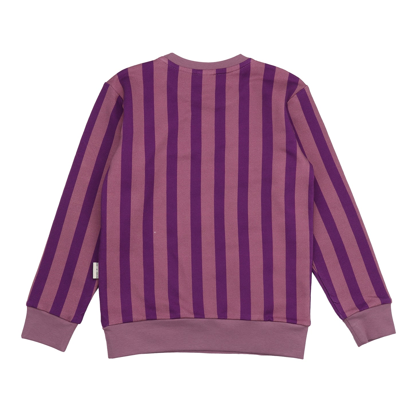 Felpa in Cotone Biologico - Righe Viola