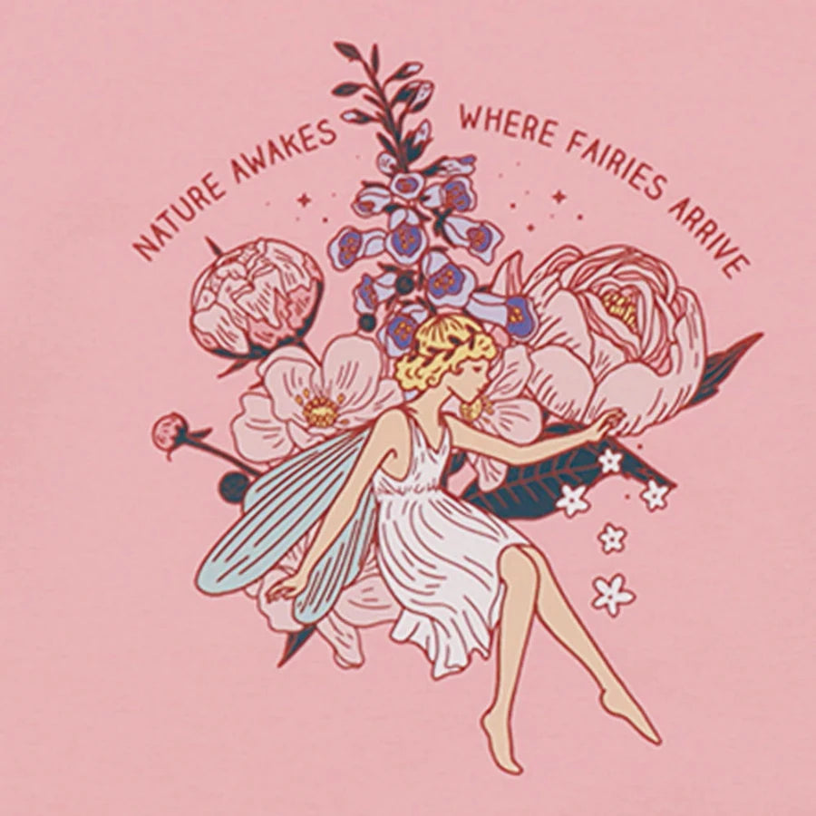 Felpa in Cotone Biologico - Fairies and Flowers