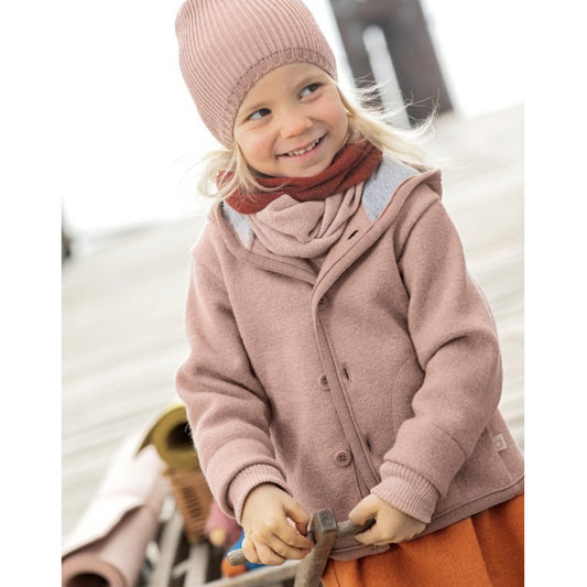 Giacca in lana cotta biologica - Rosa