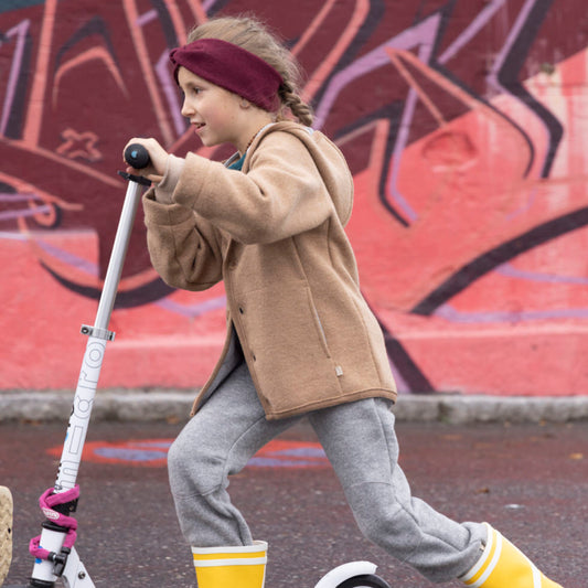 Giacca in lana cotta biologica - Caramello