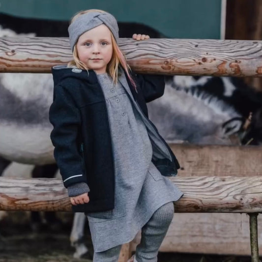 Giubbotto in lana cotta biologica - Antracite