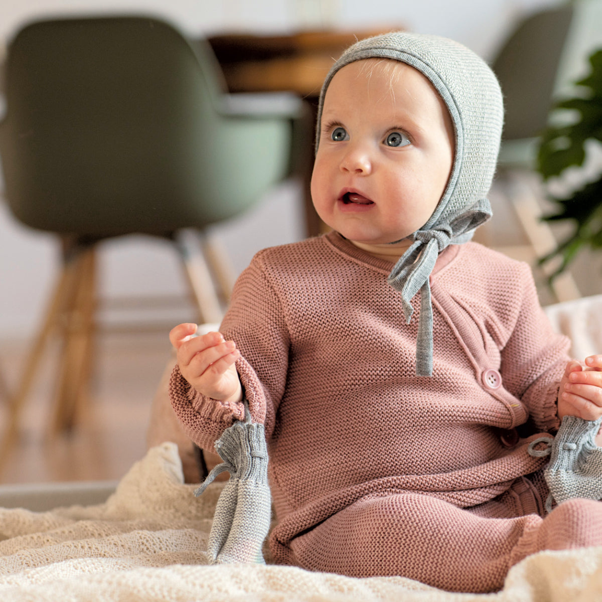 Guantini neonato in lana biologica - Colori vari