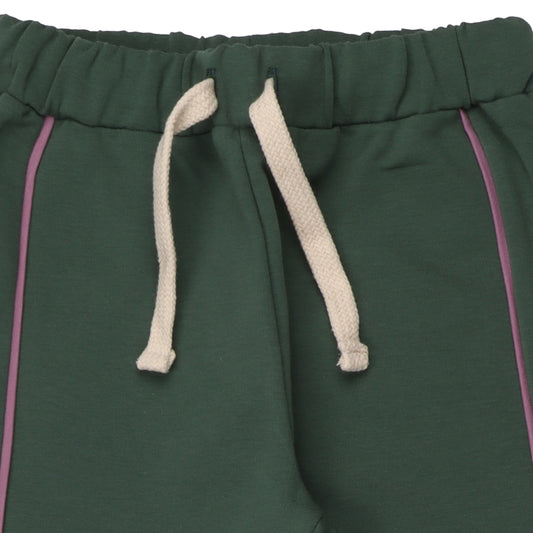 Pantaloni tuta in Cotone Biologico - Verde/Viola