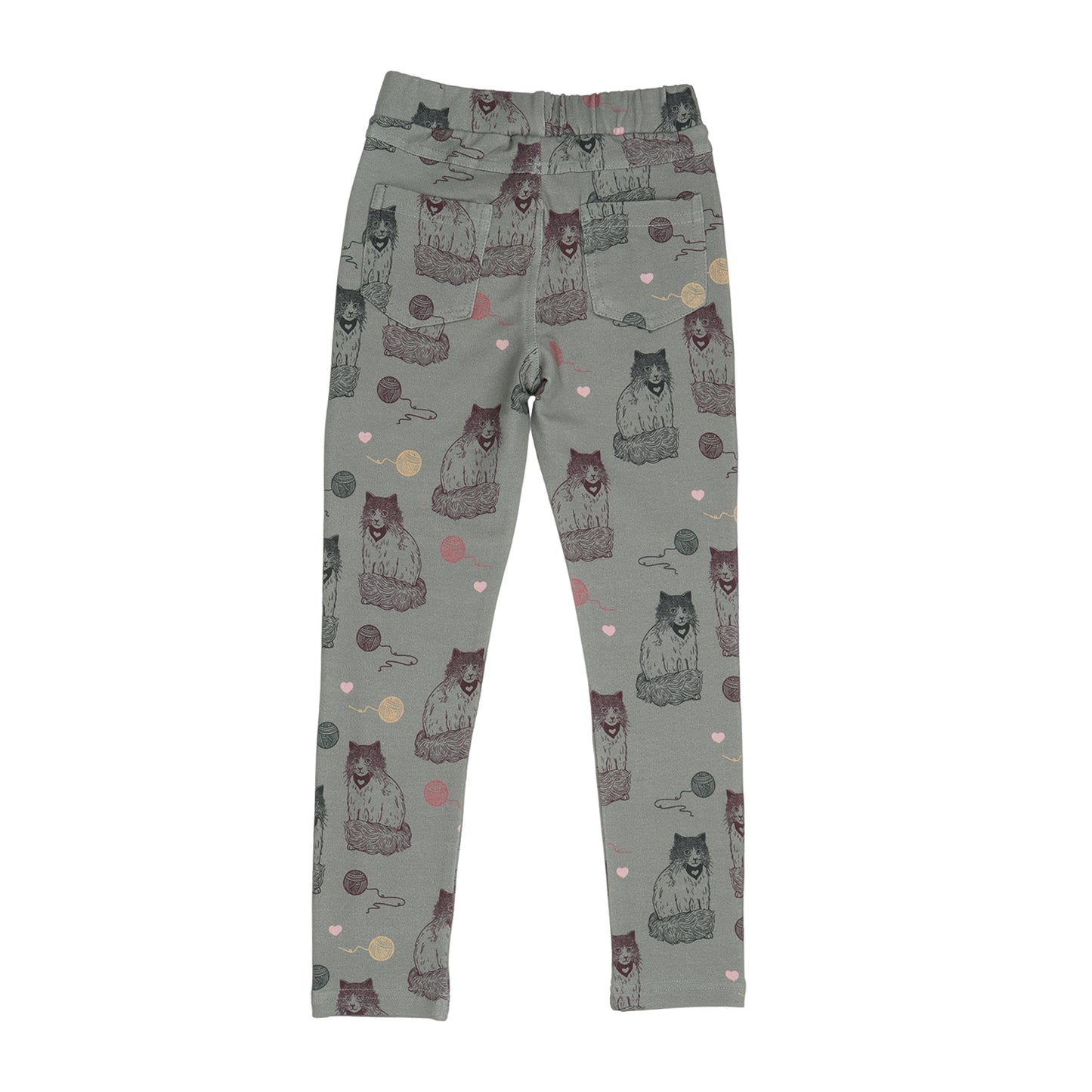 Leggings felpati in Cotone Biologico - Gatti