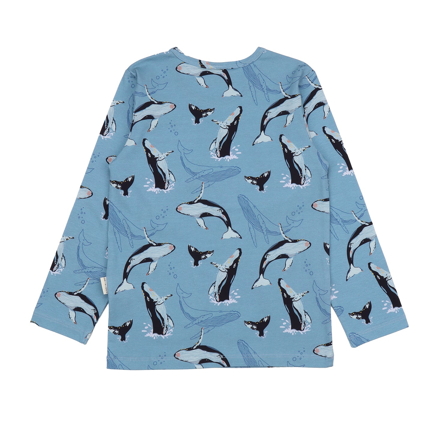 Maglia a maniche lunghe in Cotone Biologico - Balene
