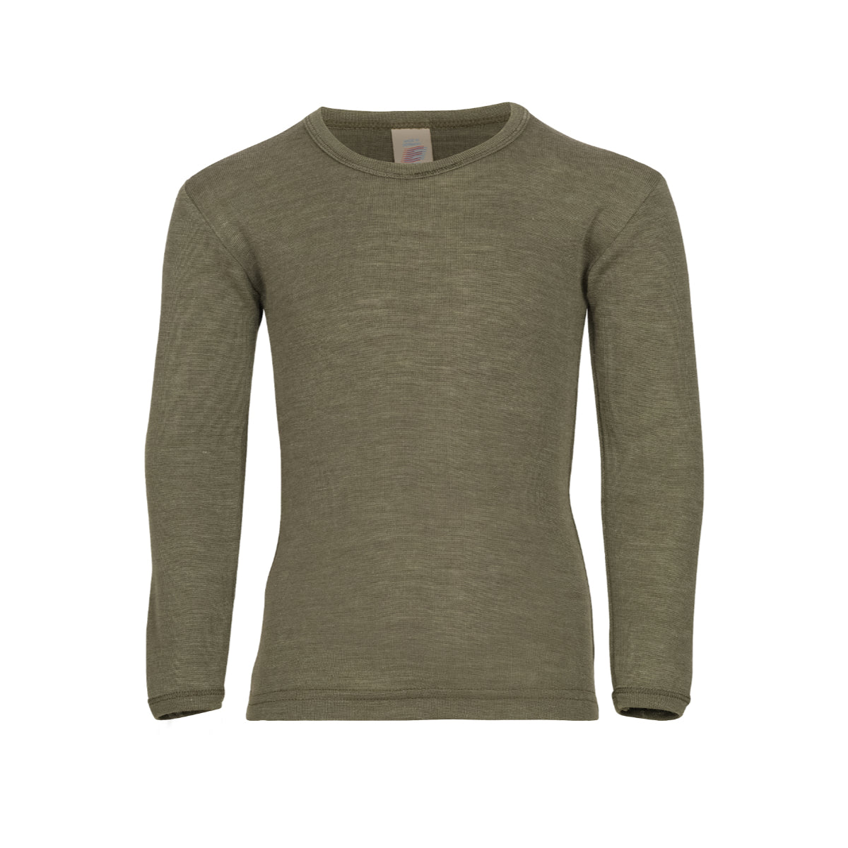 Maglia a manica lunga lana seta Oliva