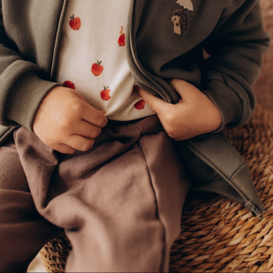 Pantaloni in Cotone Biologico - Taupe