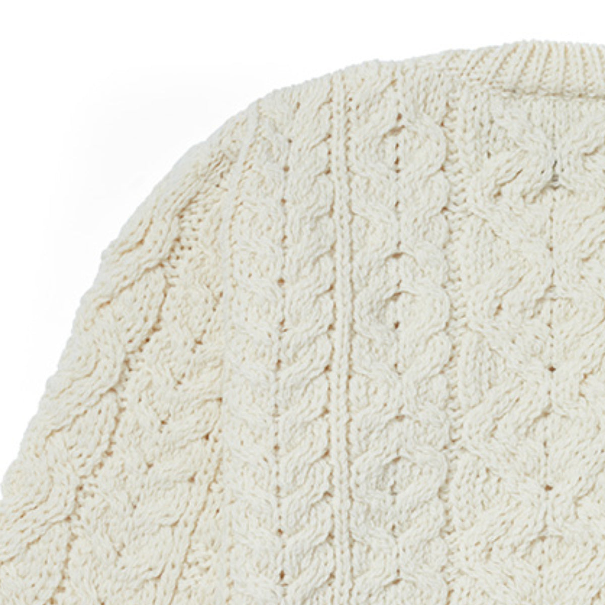 Maglioncino Aran in Lana Irlandese - Bianco
