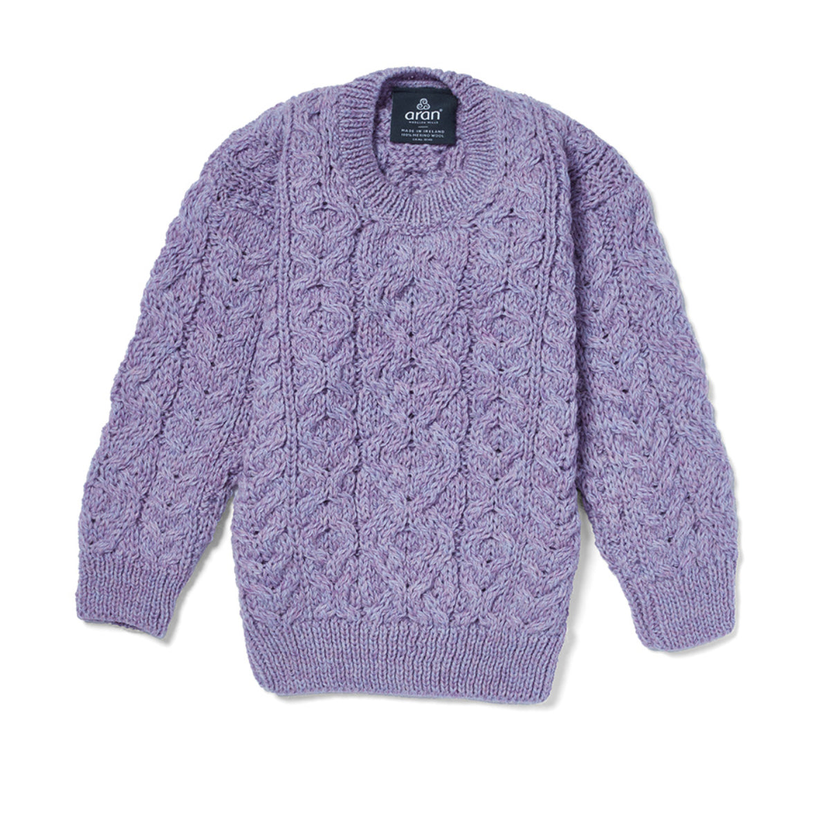 Maglioncino Aran in Lana Irlandese - Lavanda