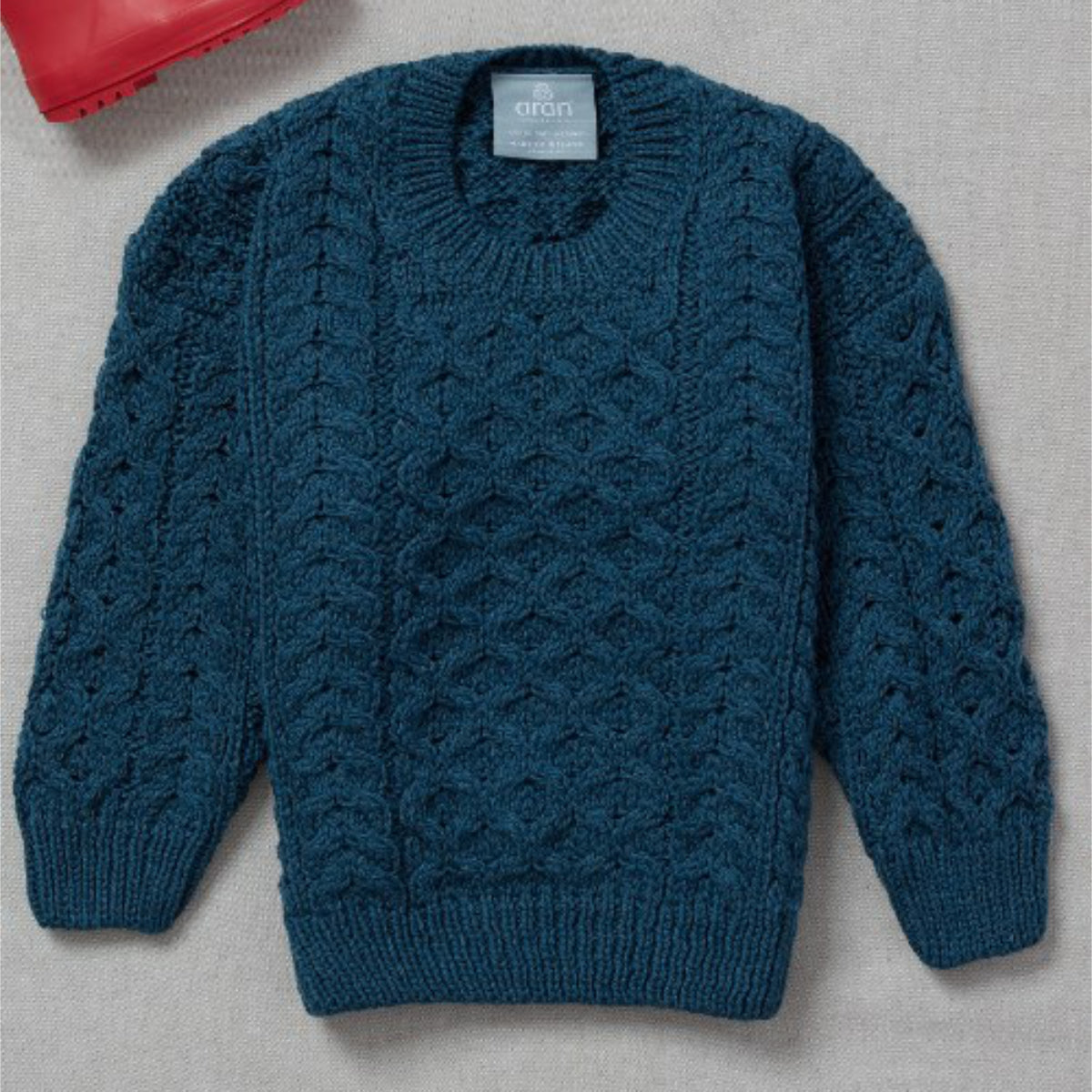 Maglioncino Aran in Lana Irlandese SuperSoft Merino - Ottanio