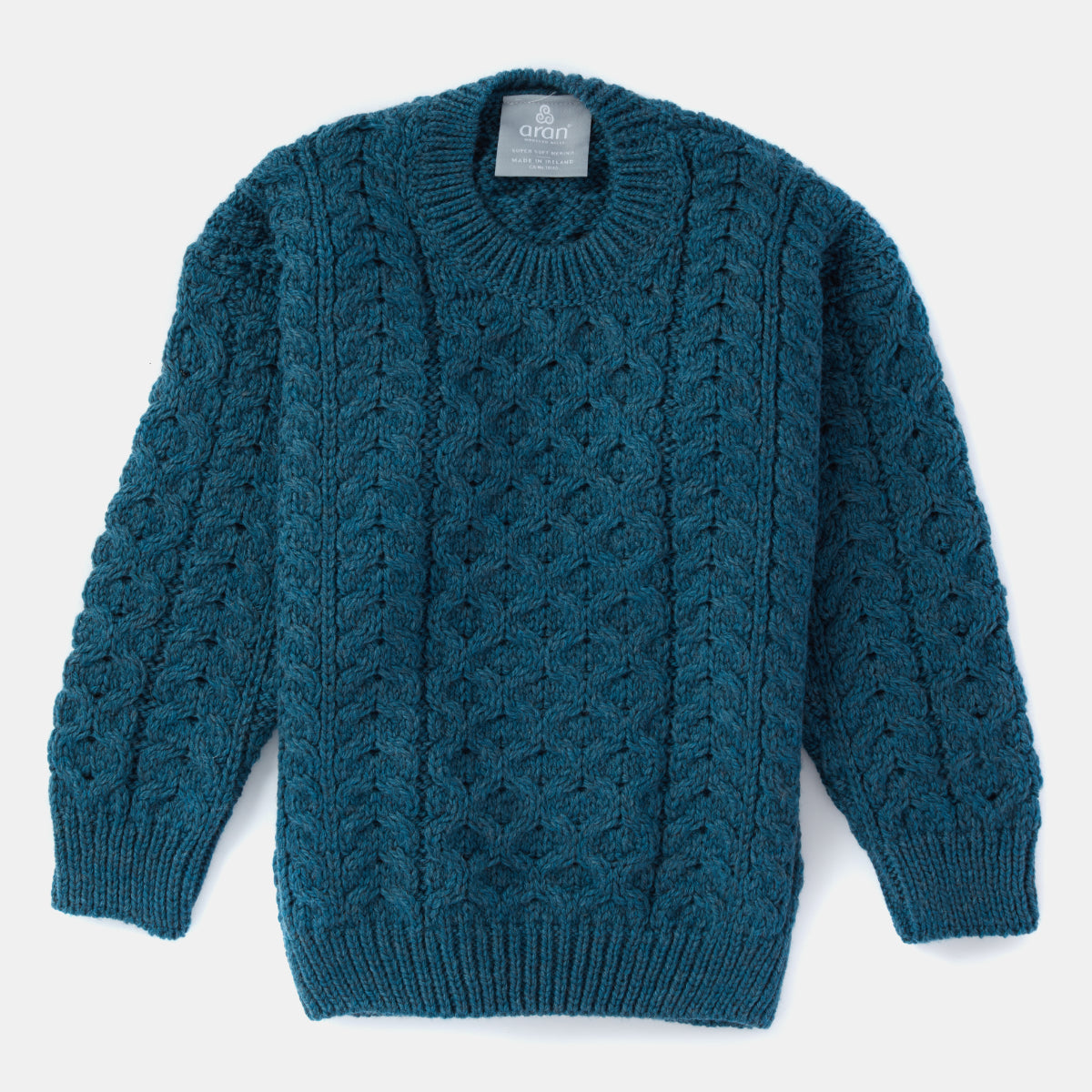 Maglioncino Aran in Lana Irlandese SuperSoft Merino - Ottanio